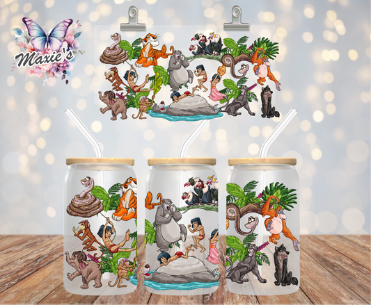Jungle Adventure Graphic Design 16oz. UVDTF Cup Wrap
